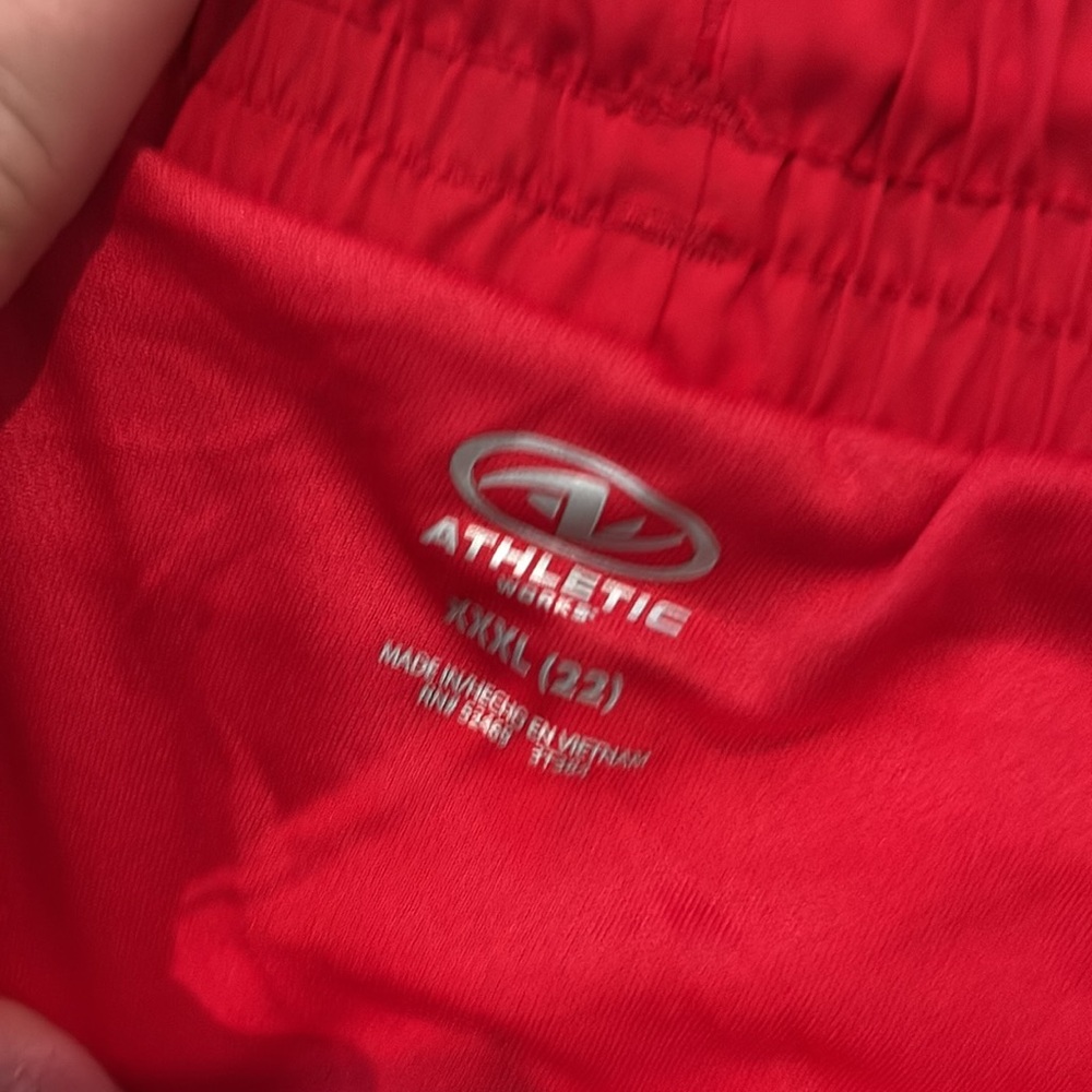 NWT athletic works 3X red shorts stretchy 867 - Picture 5 of 6